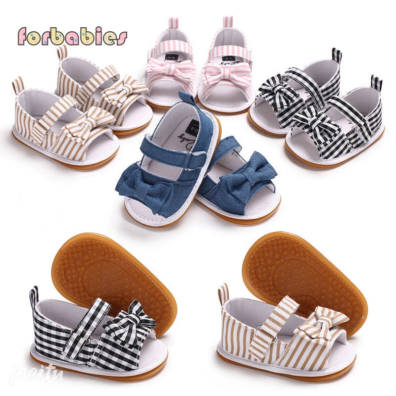 Toddler Sandals for baby girl Cute bowknot Baby Shoes,Soft Rubber Sole  Anti-Slip shoes 0-18 months