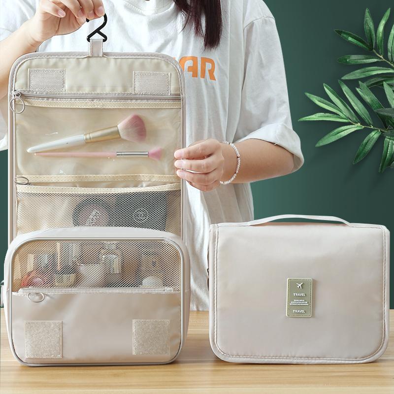Multi-function Makeup Storage Bag Foldable Large Capacity Travel Pouch  Fashion Beauty Cosmetic Organizers Hanging Bag