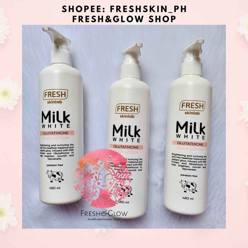 FRESH Milk White Glutathione Lotion 480ML | Shopee Philippines