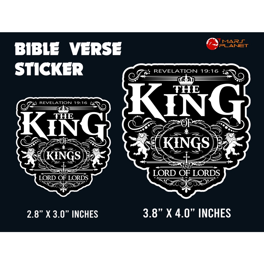 Bible Verse Sticker King Of Kings Lord Of Lords Revelation 1916