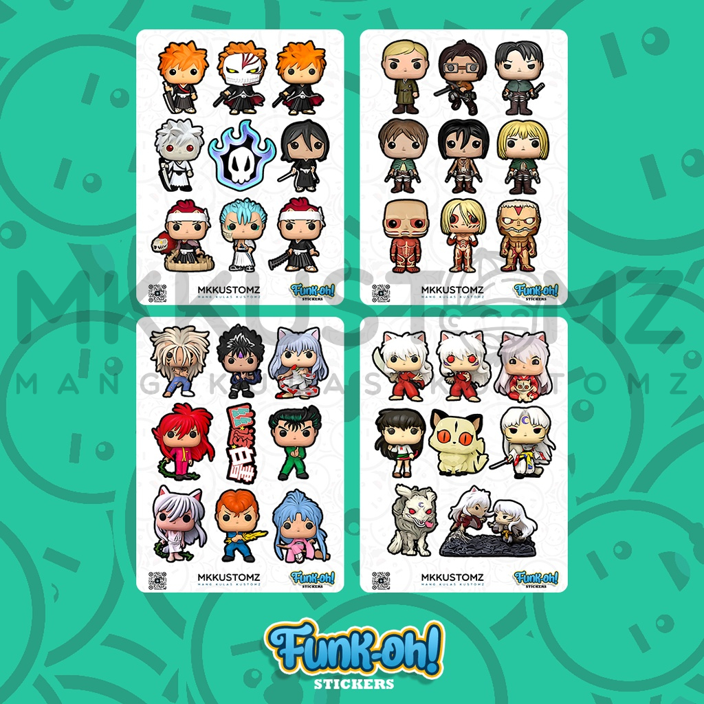 ANIME part 2 Funko Pop Waterproof Sticker | Shopee Philippines