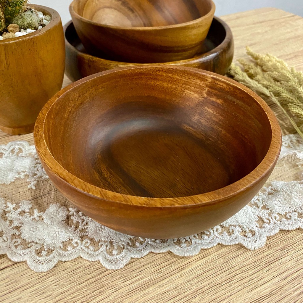 Luid Lokal Soup Smoothie Salad And Snack Serving Bowl Acacia Wood Shopee Philippines