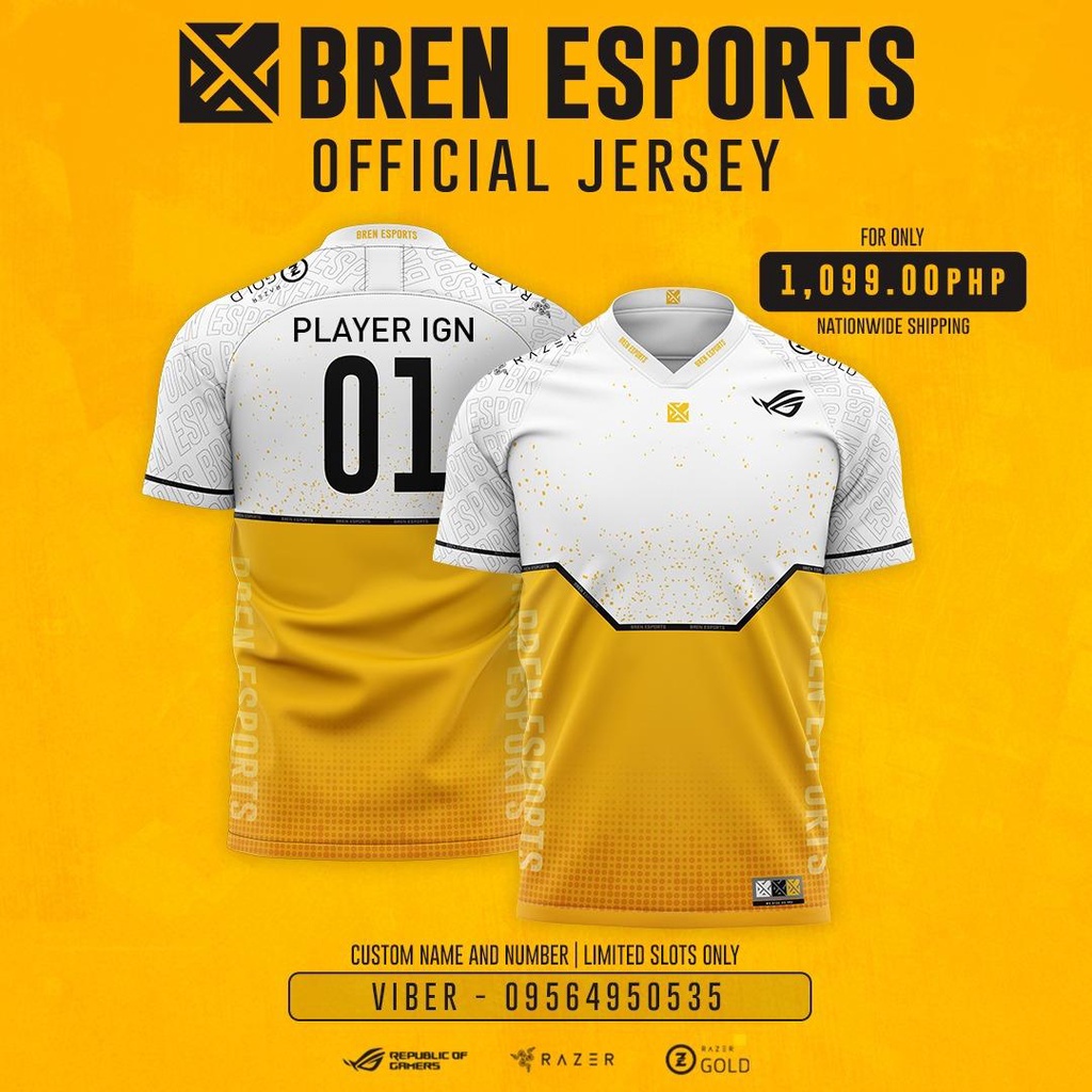 Gaming Jersey Customize CUSTOM Ml Bren Esport Jersey Free Nickname MPL
