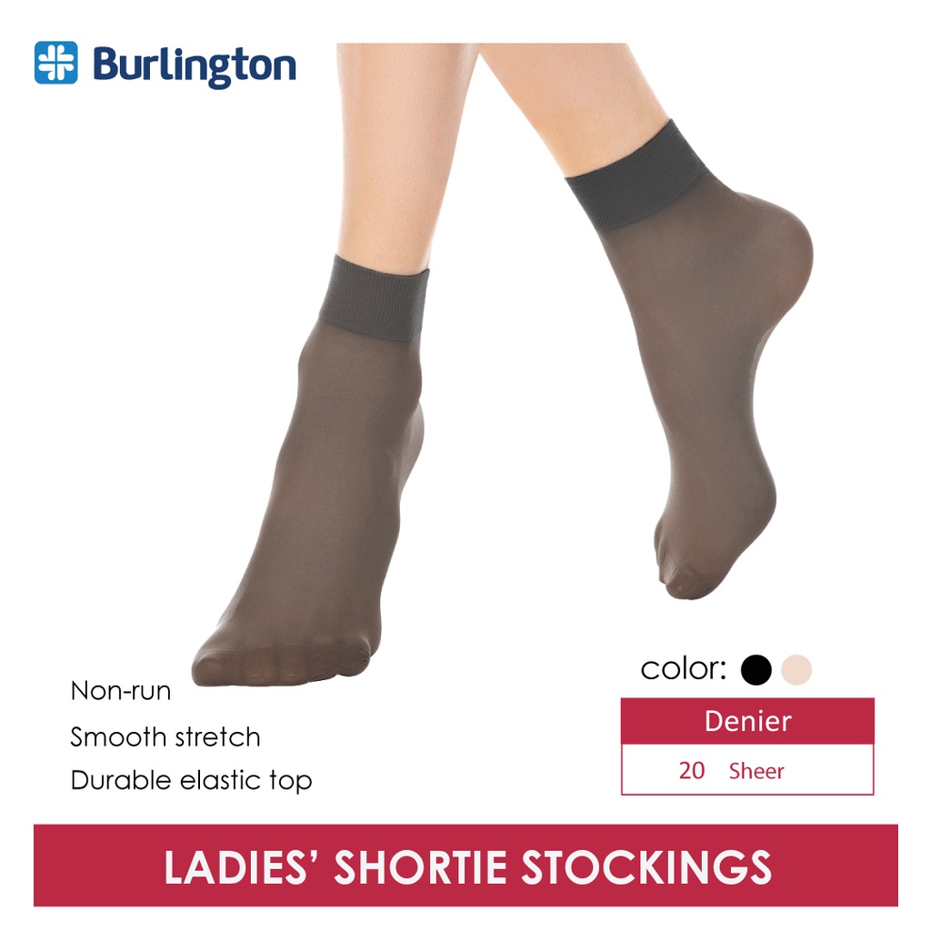 Burlington Ladies' Shortie 20 Denier Stockings 3 pairs in a pack ...