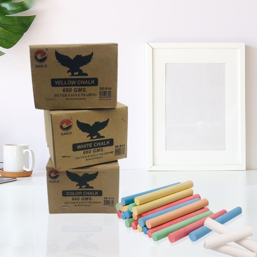 DZB Dustless White Yellow Assorted Colored Chalk / Blackboard Chalk