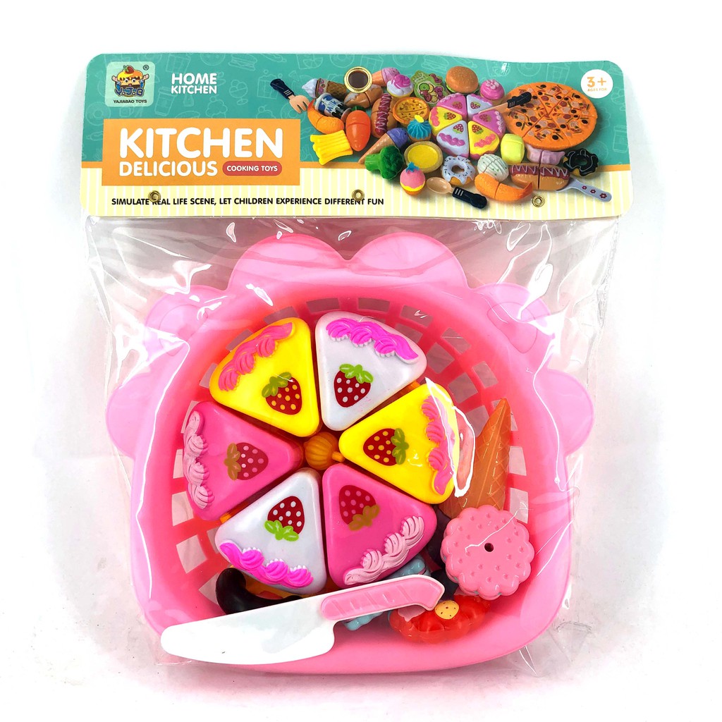 Toy Home Kitchen Delicious Cooking Toys Dessert Fast Food Vegetable ...