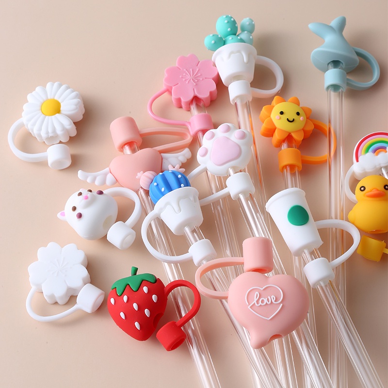 Creative Silicone Straw Plug Reusable Vacuum Cap Glass Cup Accessories ...
