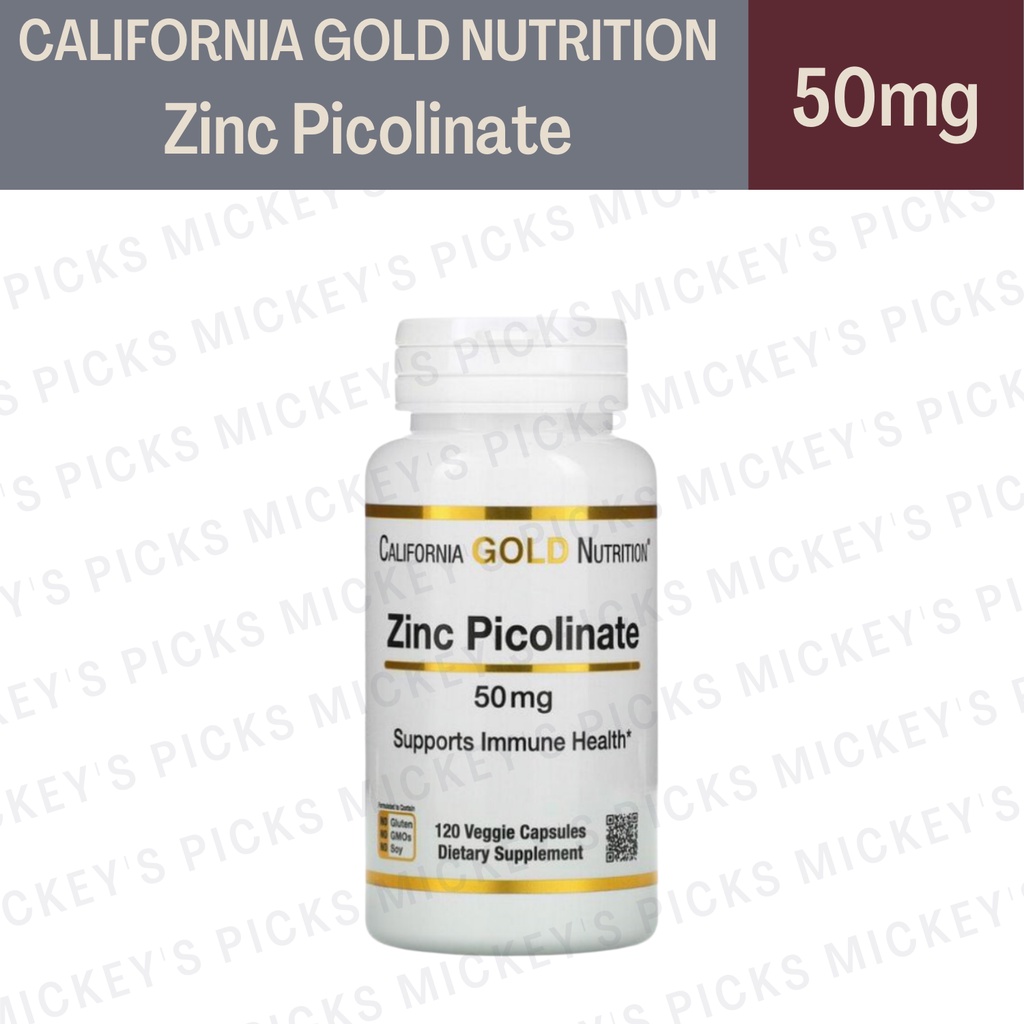 California Gold Nutrition, Zinc Picolinate, 50 mg, 120 Veggie Capsules