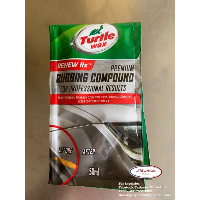 TURTLE WAX RUBBING COMPOUND 50ml SACHET Shopee Philippines