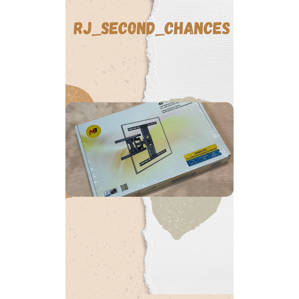 North Bayou NB P6 NEW Full Motion Cantilever Wall Mount for 4575 inch