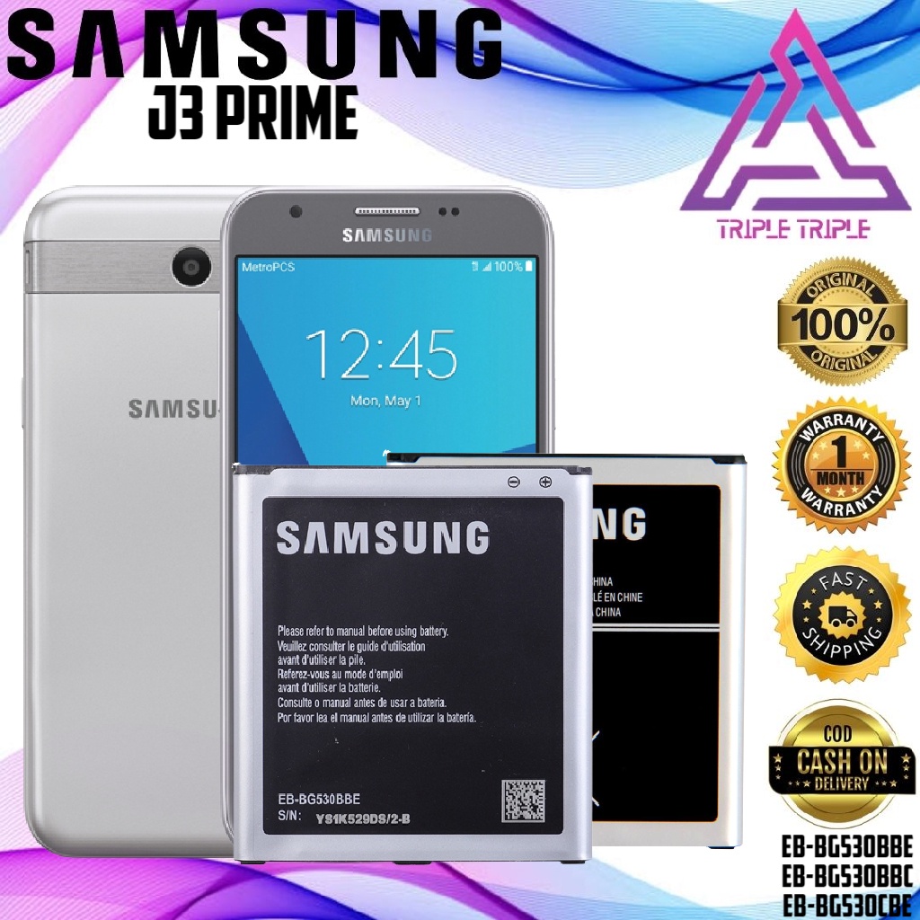 Samsung Galaxy J3 Prime Battery Original Model Eb Bg530bbeeb Bg530cbeeb Bg530bbc Capacity 0126