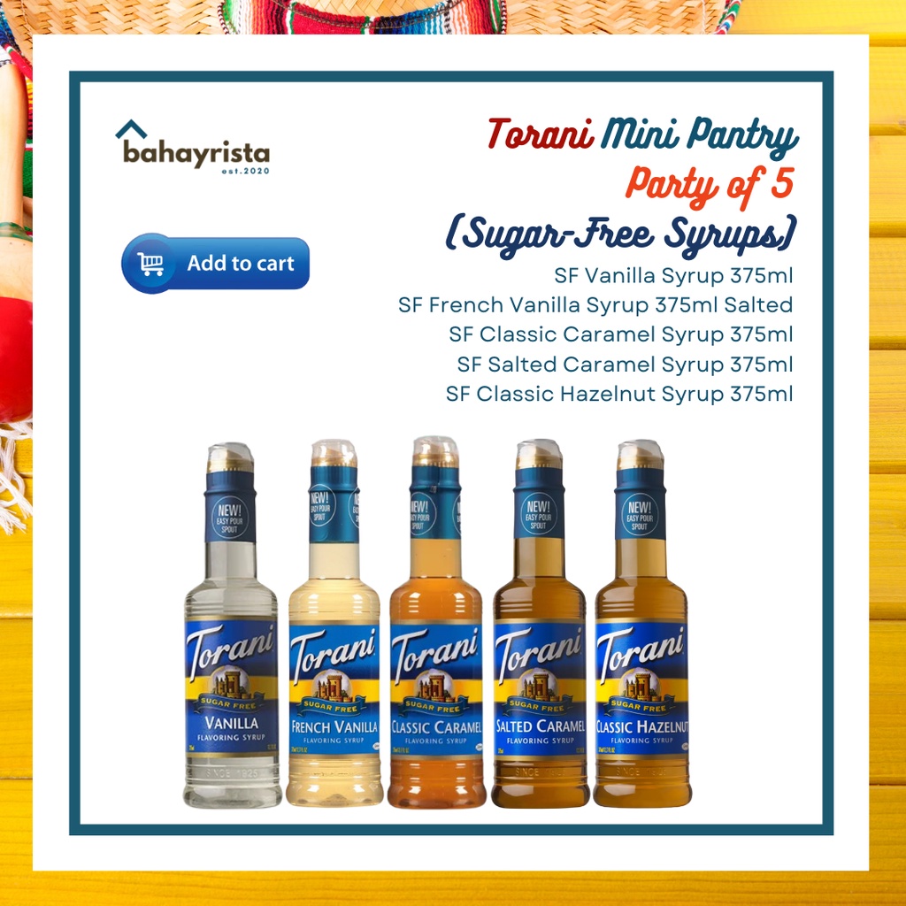 Bahayrista Torani Mini Pantry PARTY of 5 Bundles of sauces and syrups
