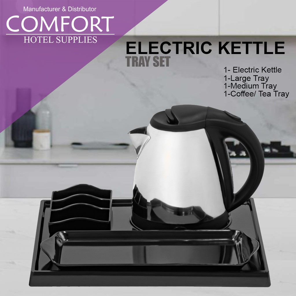 Comfort Hotel Supplies Standard Electric Kettle Tray Set Hotel Guest