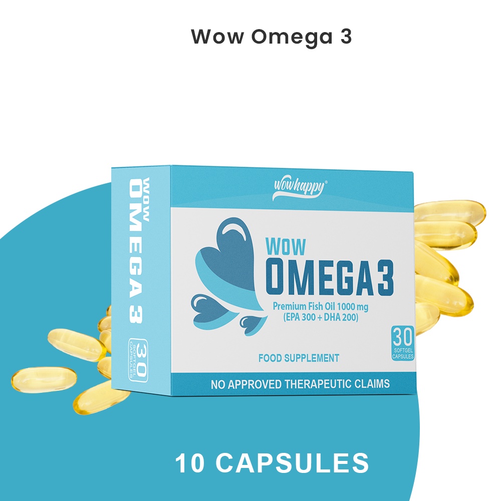 Wow Omega3 Fish oil 1000 mg Triple Strength Capsules for healthy Heart