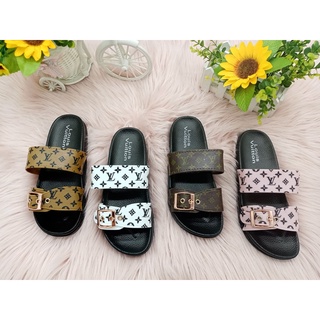 Louis Vuitton lv woman slippers supreme slides ❤ liked on Polyvore  featuring shoes and slippers