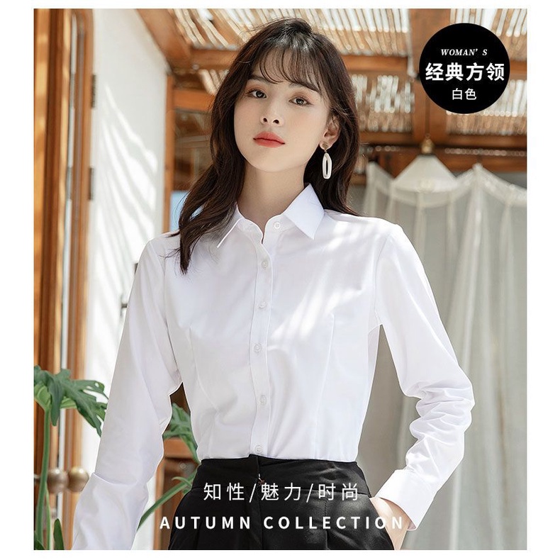 White polo long hot sale sleeve womens outfit