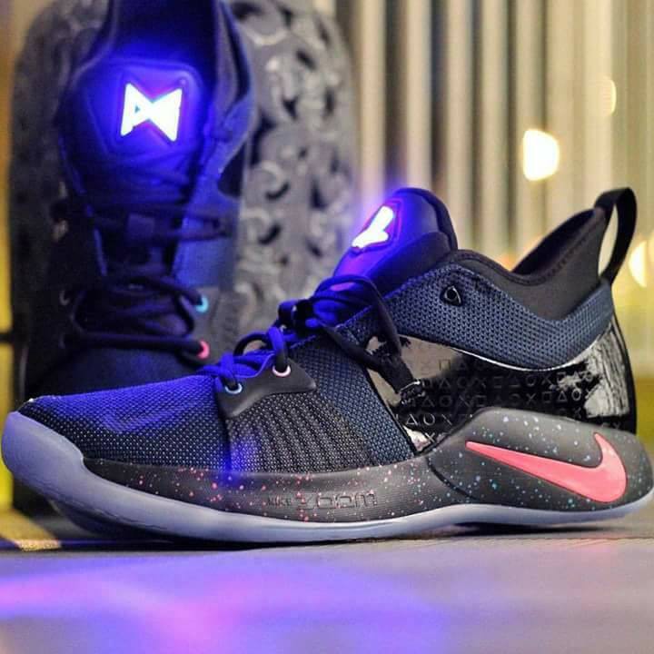 PG2 Playstation basketball shoes with led for man with box and paperbag