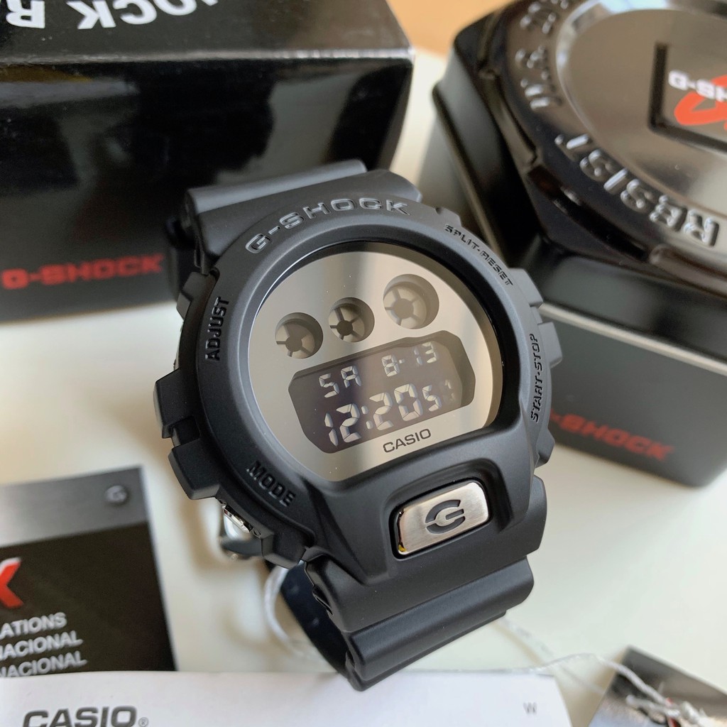 Authentic G Shock DW6900MMA 1 Basic Black Metallic Mirror Dial Black Resin Unisex Watch DW6900