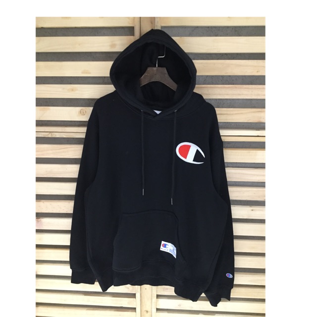 Champion big c hot sale hoodie black