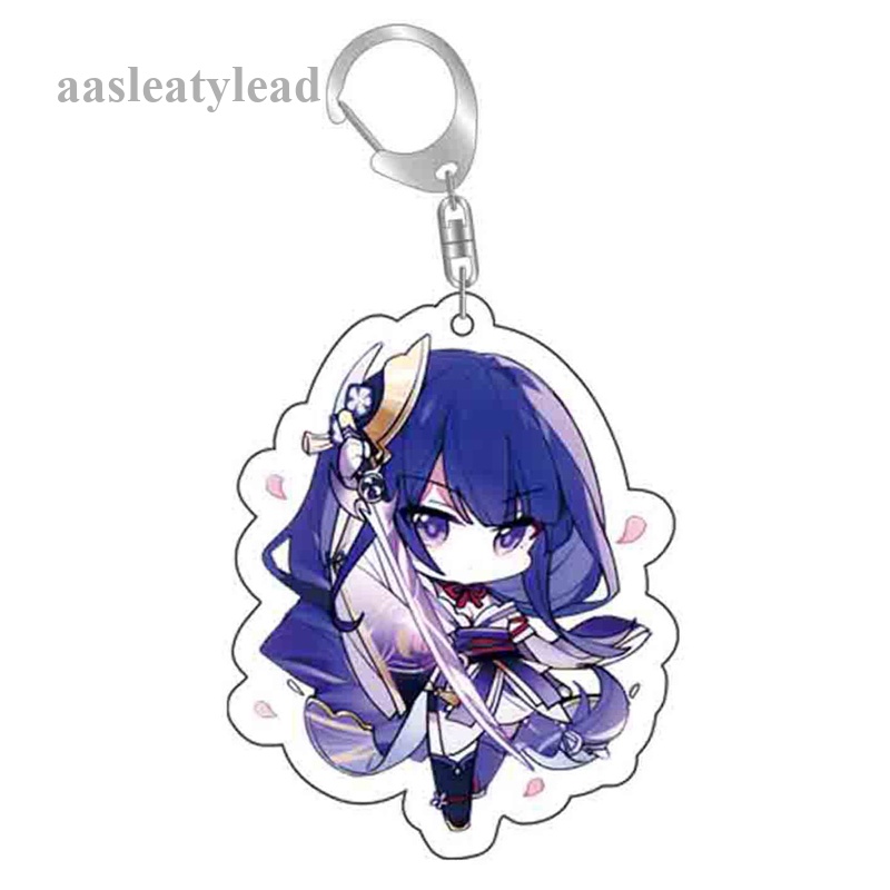 aasleaty Hot Game Genshin Impact Keychain Raiden Shogun Hutao Kaedehara ...