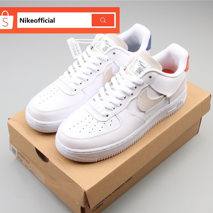 100% Original Nike Air Force 1 White big hook Casual Sneaker Shoes