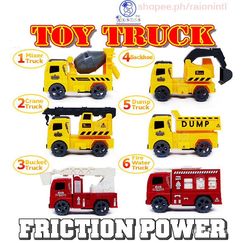 Spence Friction Powered Project Truck Raion GRP28 Construction and Rescue Vehicle Toy Cars for