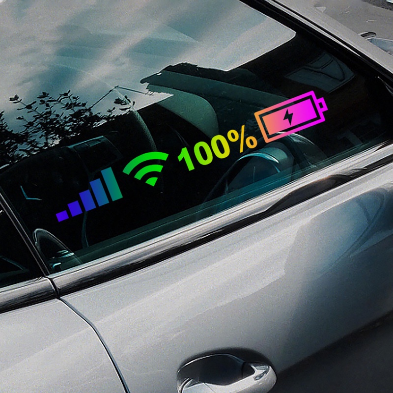 Phone Wifi power Signal Sign Car Modified Stickers / Waterproof and ...
