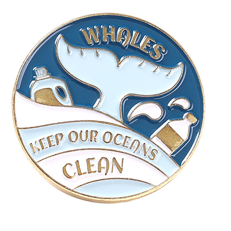 Whale Brooch Marine Animal Save The Whale Pin Shark Ocean Protection ...