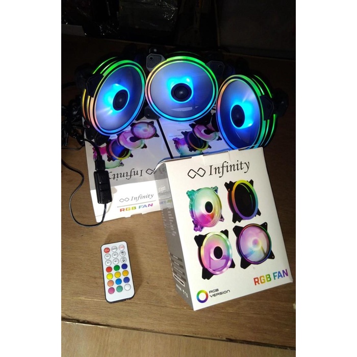 Infinity Aura I Aurora Slim Ring RGB 3in1 Fan Set Hub with Controller ...