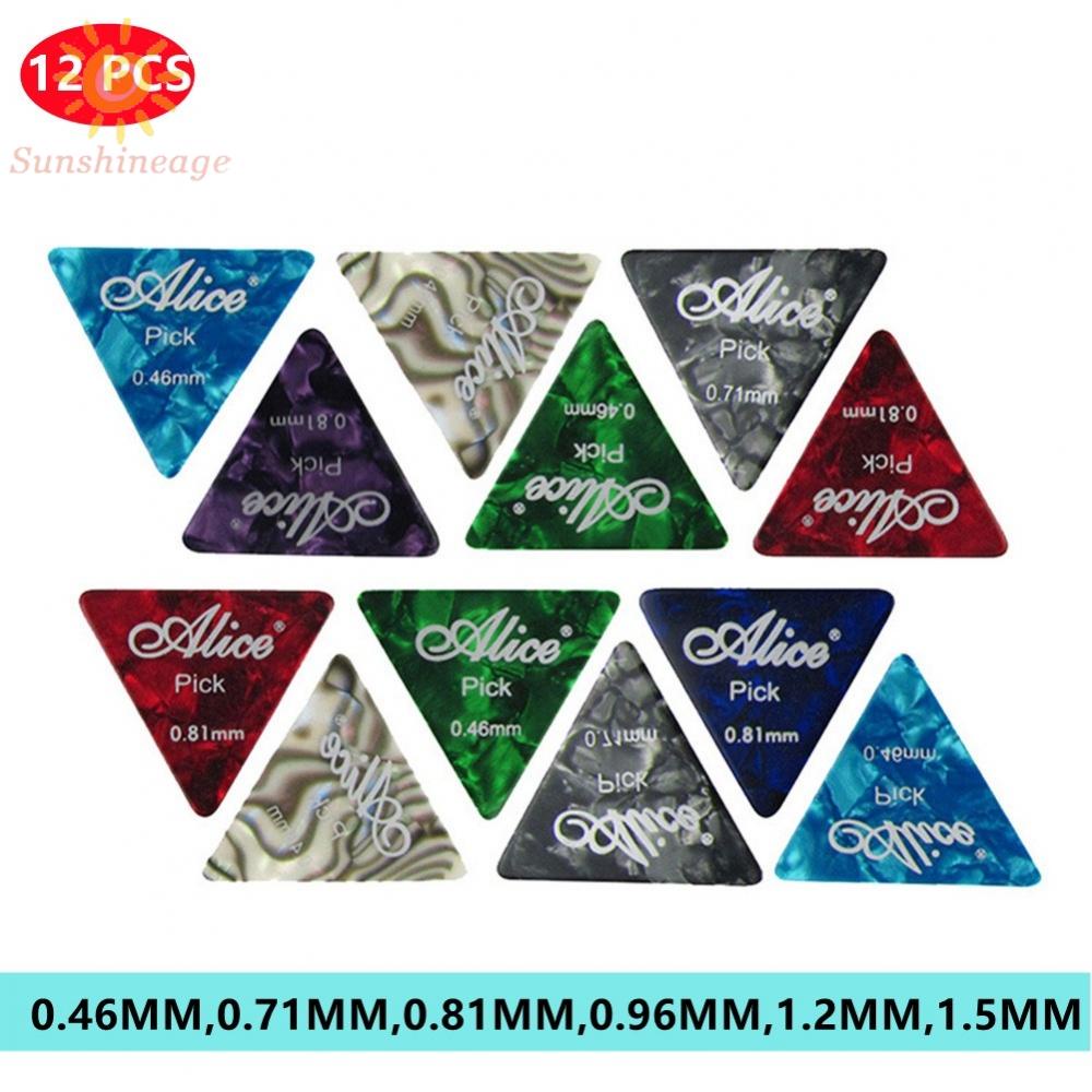 SUNAGE- ~12pcs Alice Large Triangle Guitar Picks Plectrums Thin-Heavy ...