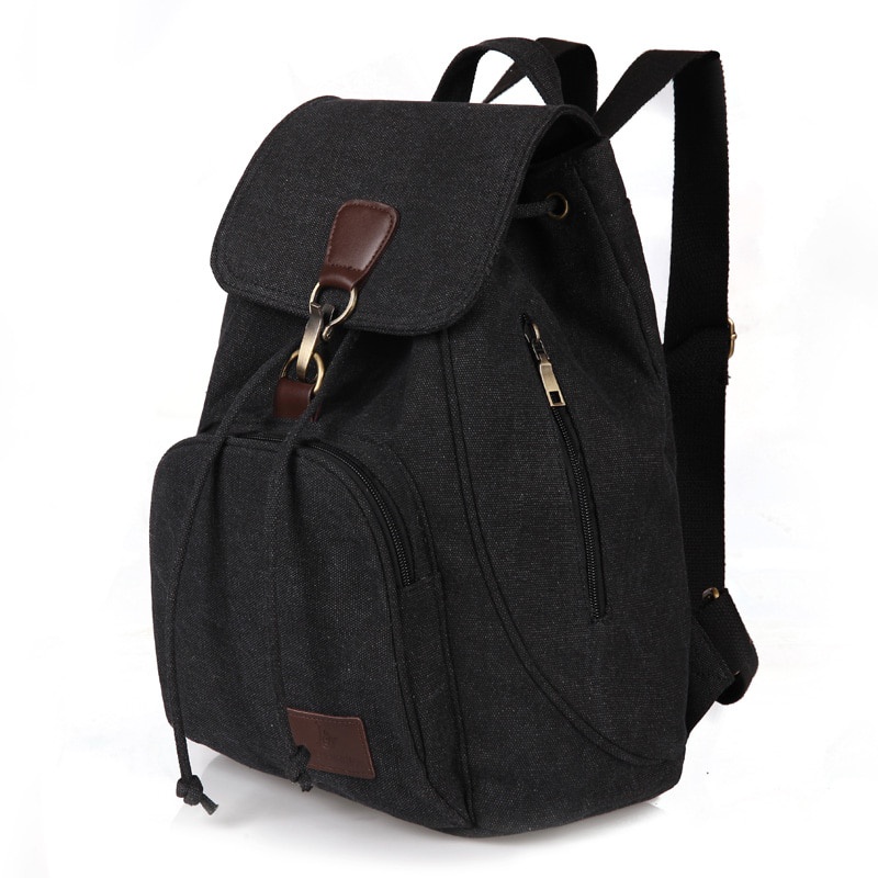 UISN 2812 Women Canvas Backpack Female Vintage Pure Cotton Travel Bag Fashion Laptop School Bags