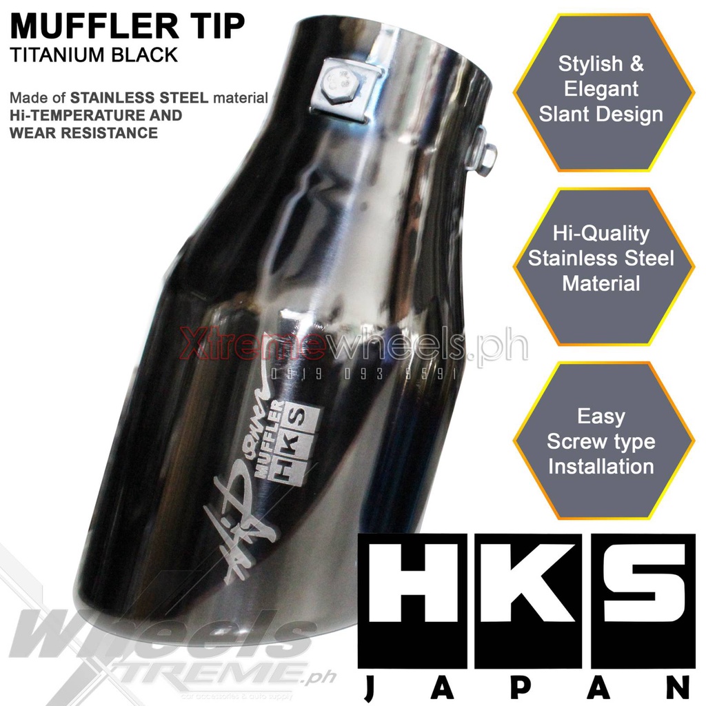 HKS TITANIUM FOR FORTUNER / HILUX 20052025 MUFFLER TIP JAPAN MADE