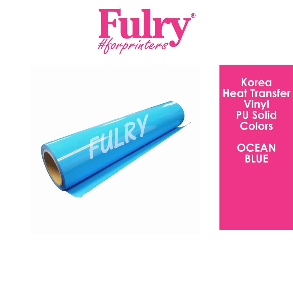 Korea Heat Press PU Vinyl HTV OCEAN BLUE - (Easy Peel Type) | Shopee ...