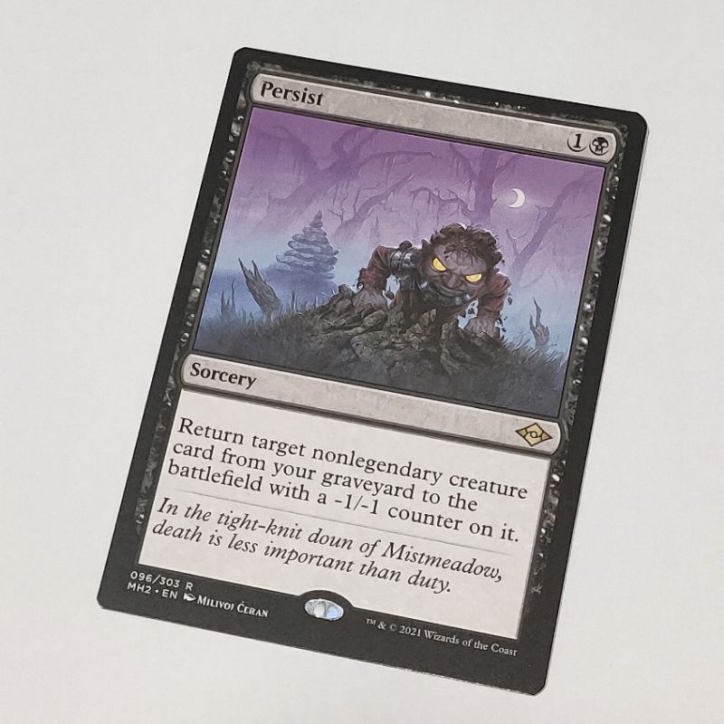 MTG Card PERSIST Magic the Gathering Trading Card Game Black | Shopee  Philippines