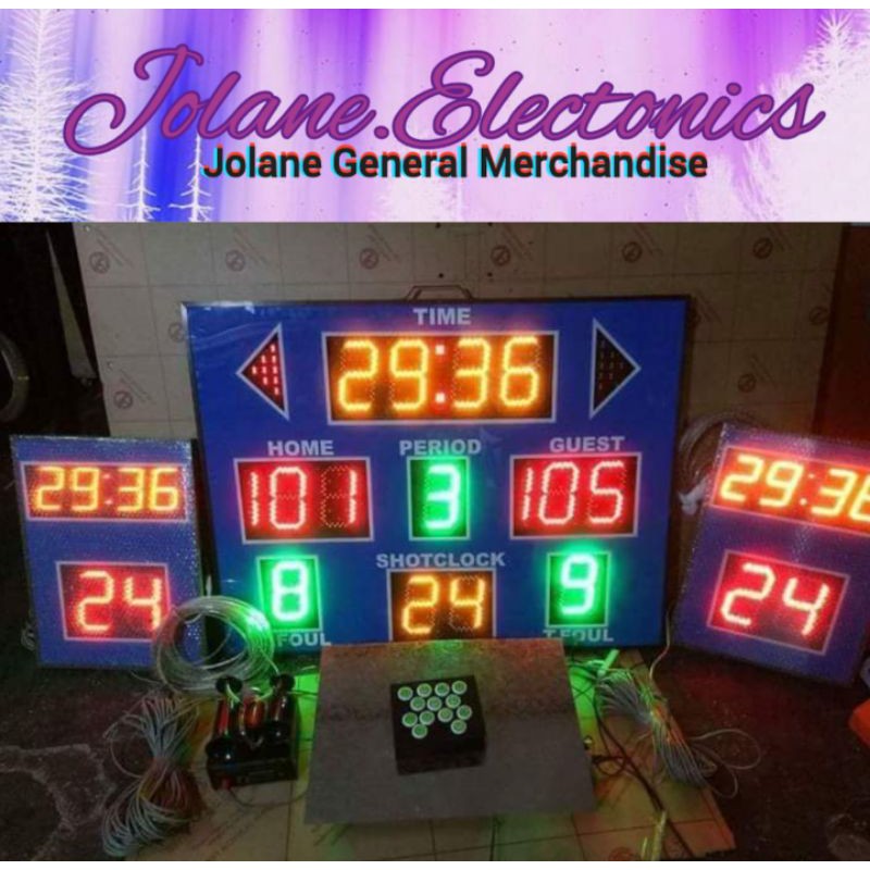 Digital Scoreboard Basketball Timer LED Type with T.Foul (Separated Shotclock) Shopee Philippines