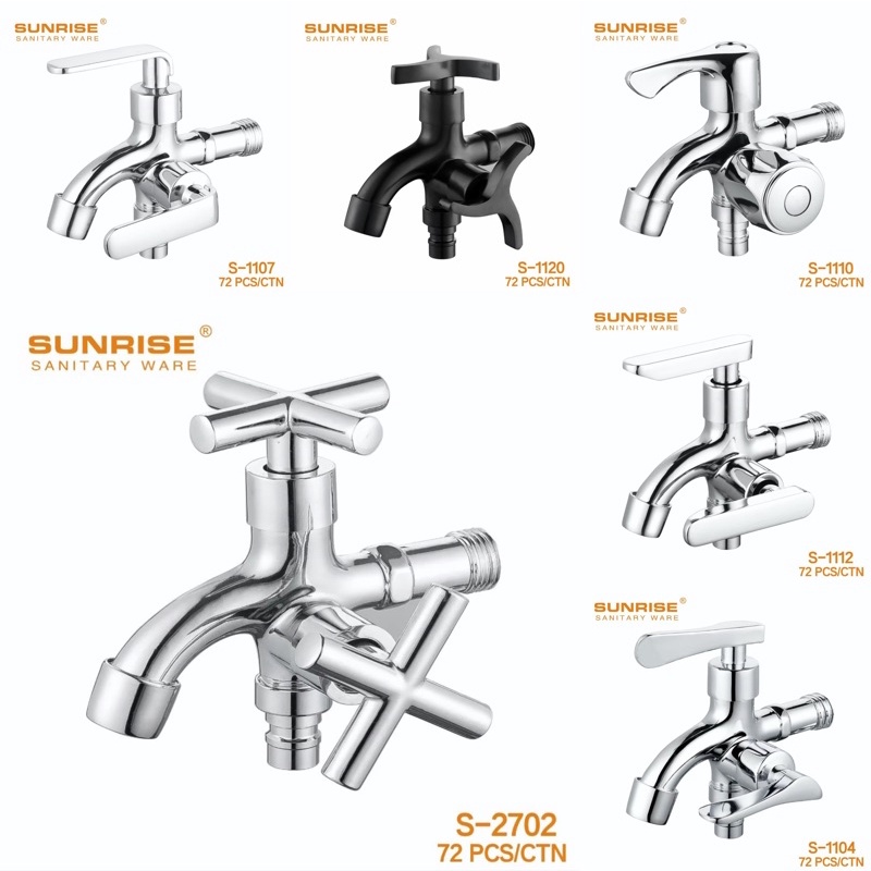 Sunrise two way faucet stainless/chrome | Shopee Philippines