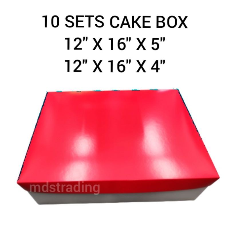 10 BOXES Cake Box 12X16 12x16x4 Cakebox Packaging Cakes Pastry | Shopee ...