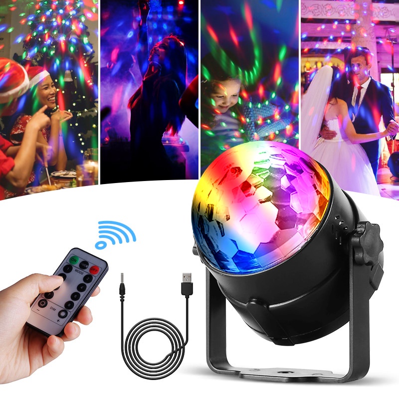 CANMEIJIA RGB Disco Light Sound Control Party Lights Strobe Dj Ball