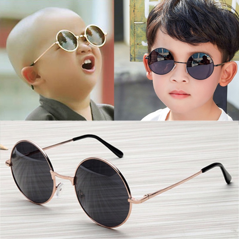 Kids Fashion Sunglasses Boys Baby round Sunglasses Girls Children Glasses UV400 mirror Shopee Philippines