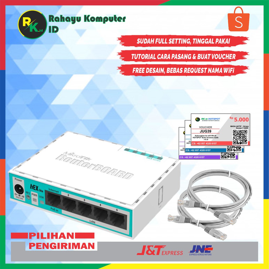 Mikrotik Rb750r2 / Rb750 r2 Wifi Hotspot Business Equipment Voucher ...