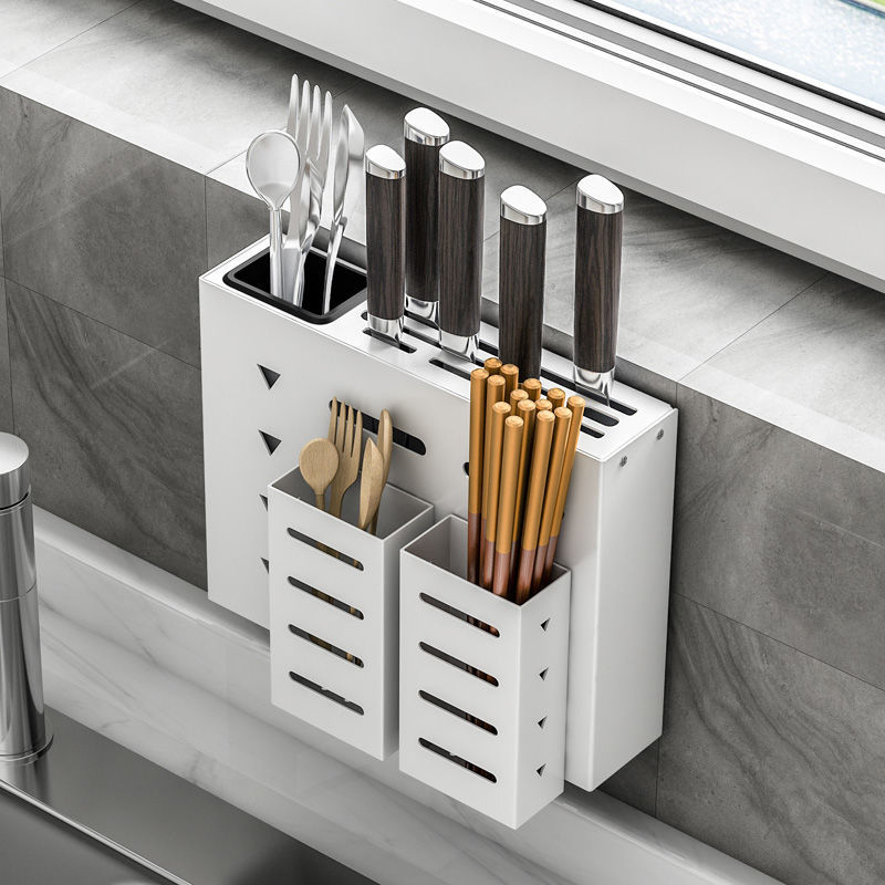 VIMI Kitchen Shelf Knife Holder Chopstick Holder Cutlery Holder Wall ...