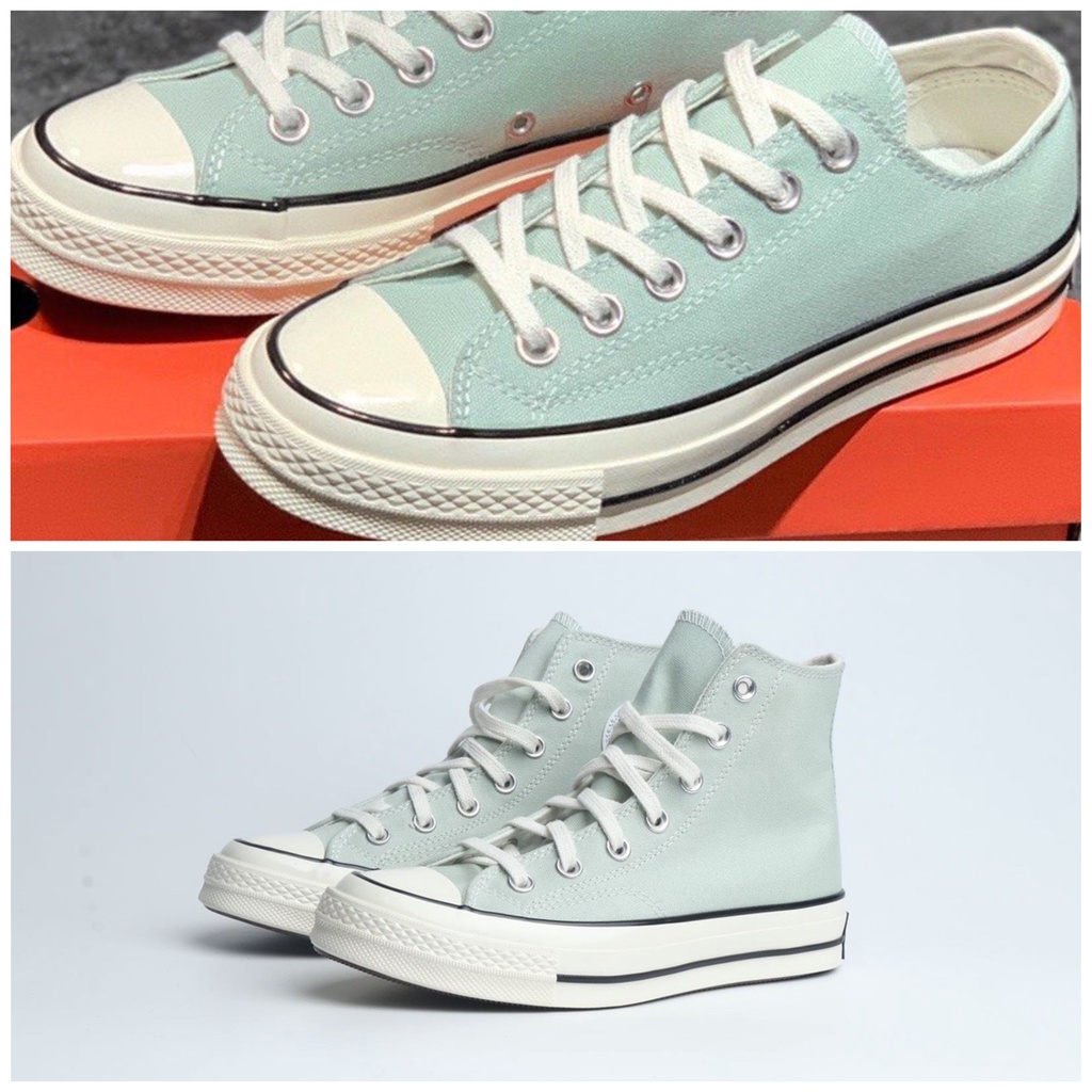 Converse 1970S Mint Green canvas shoes Cream toe head sneakers rubber shoes men s shoes women s shoes