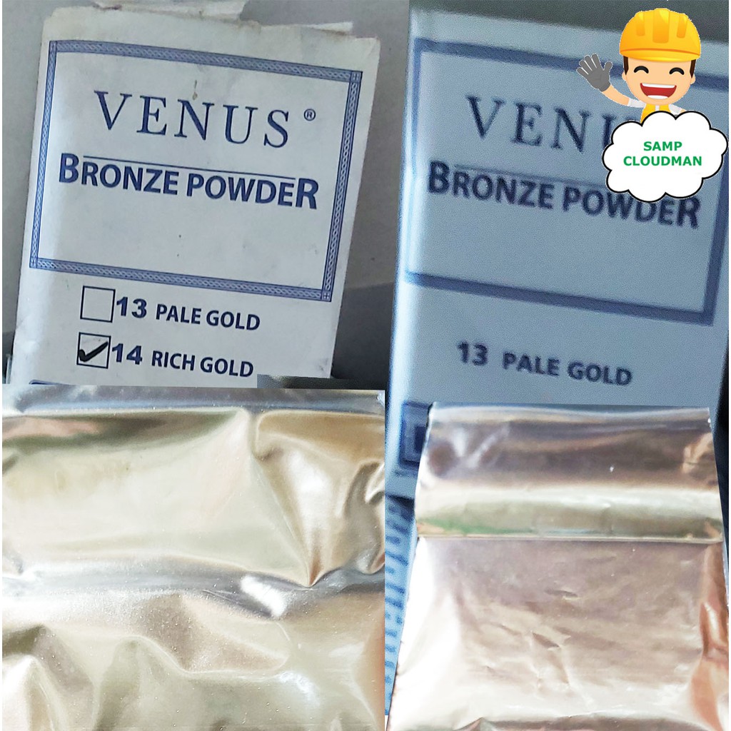 Venus Gold Powder Bronze Powder Rich Gold #14 Pale Gold #13 1 oz. Pack ...