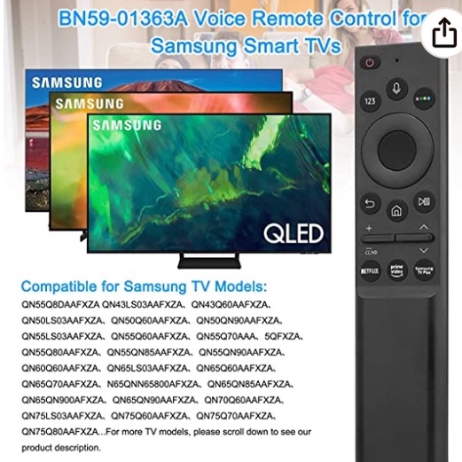 Voice Bluetooth Remote Control For Samsung BN5901363A QN43LS03AAFXZA