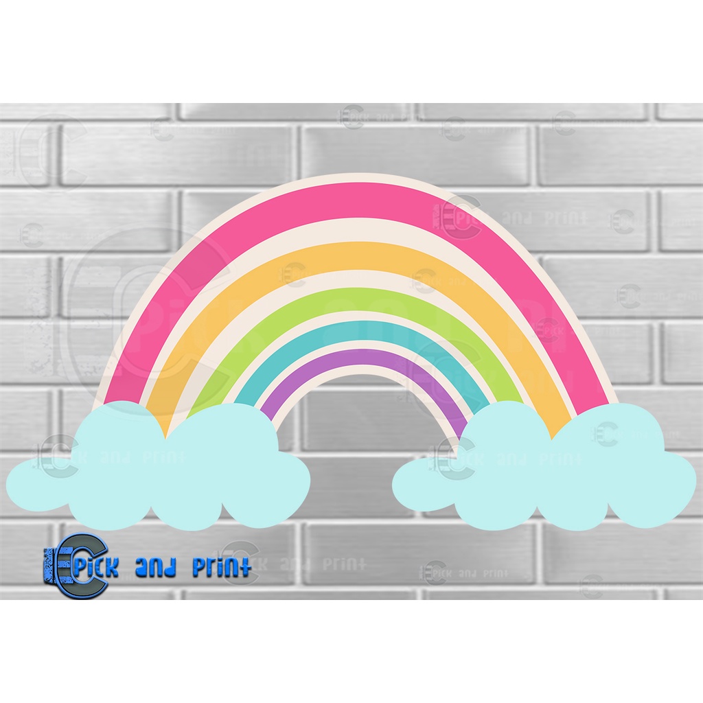 (Part 2/2) Rainbow Character Cut Outs for DIY Party Backdrop Party ...
