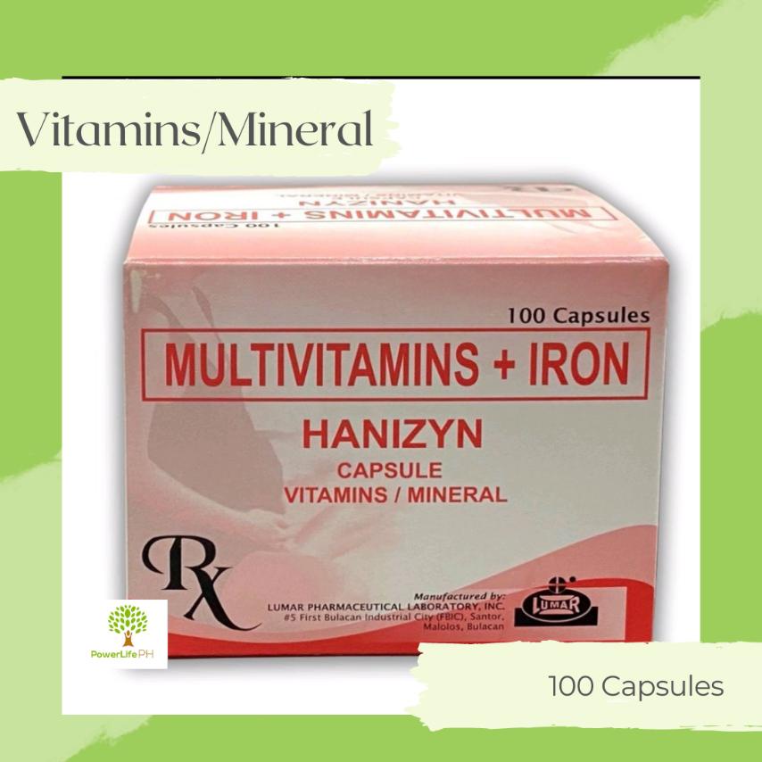 Multivitamins with Iron (Hanizyn) 100 Capsules Shopee Philippines