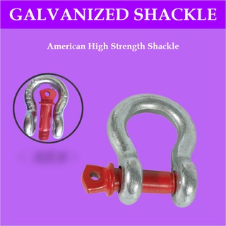 1T 2T 3.25T Shackle Galvanized Anchor Shackles Carbon Steel Shackle US ...