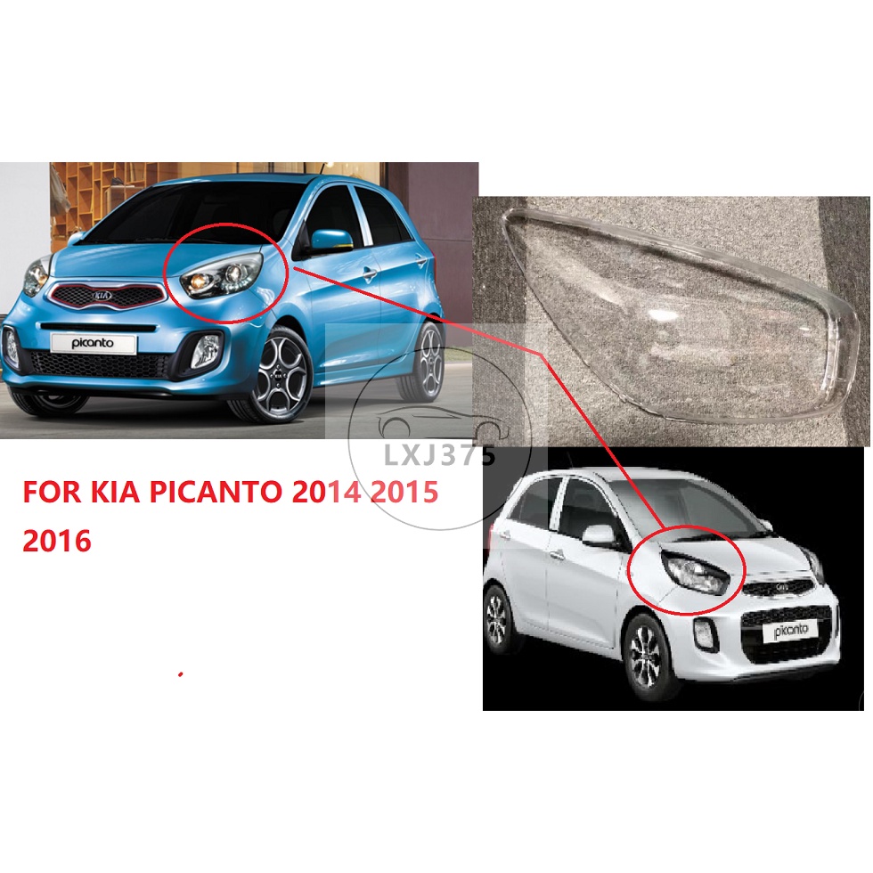 FOR KIA PICANTO 2014 2015 2016 Car Headlight Headlamp Lens Auto Shell ...