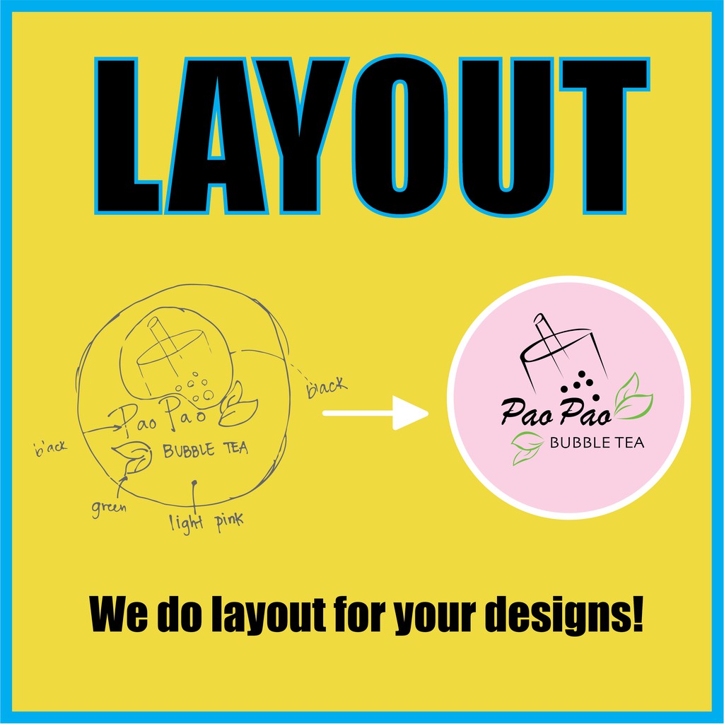 LAYOUT DESIGN FOR STICKER MUG LOGO STICKER CUSTOM | Shopee Philippines