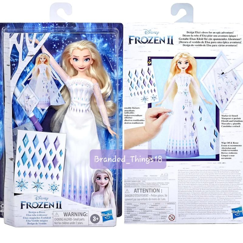 Frozen 2 Elsa Design Dress with Marker Doll Original Hasbro | Shopee ...
